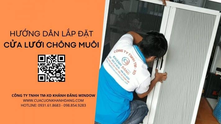 Hướng dẫn cách lắp đặt cửa lưới chống muỗi dạng xếp có ray